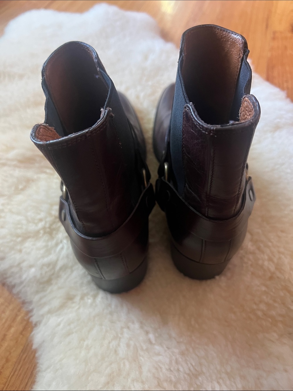 Frye Women's Dara Harness Leather Chelsea Boot Sz 9 - Picture 10 of 10